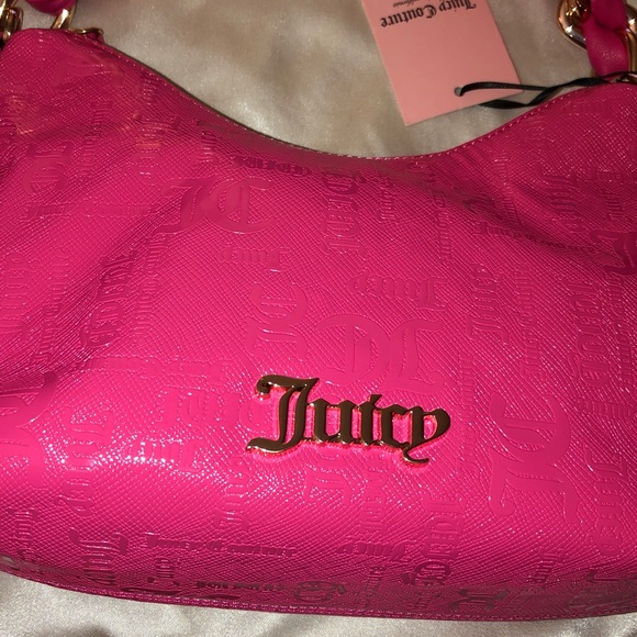Juicy Couture Pink Flash Enchanted Hobo Bag Top Handle Woven Chunky Strap NWT main image 12